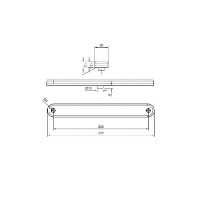 FEUX DE GABARIT EXTRA PLAT 12 LEDS