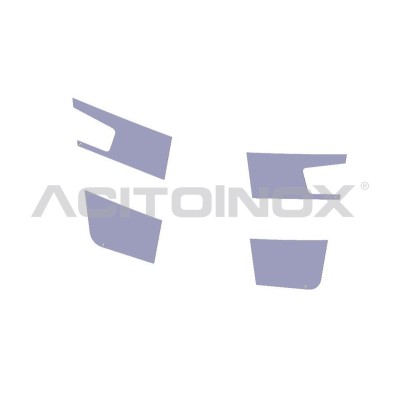 CONTOUR DE FEUX ANTI-BROUILLARD INOX RENAULT T