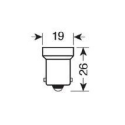 BA15S LED P10W 24V / 120 LUMENS