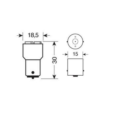 BA15S LED P5W 24V / 40 LUMENS