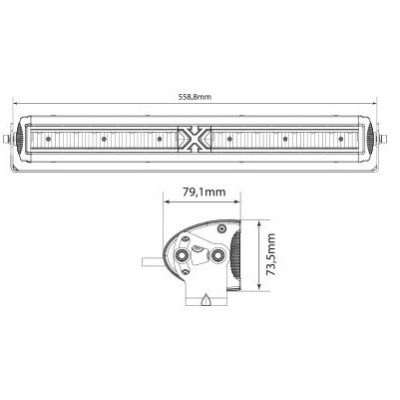 Barre de Led LEDS 55 CM avec veilleuse