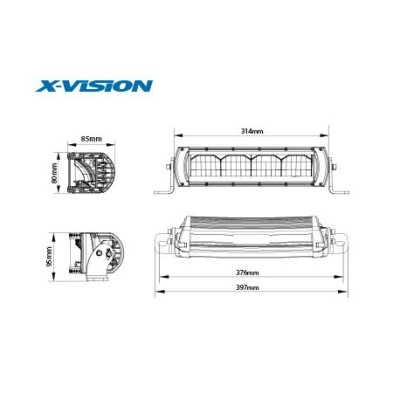 RAMPE LED GENESIS 31cm incurvée