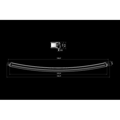 BARRE DE LED 127CM DOUBLE LIGNE INCURVÉE 480W