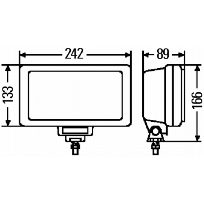 HELLA JUMBO 220 CHROMÉ VITRE TRANSPARENT