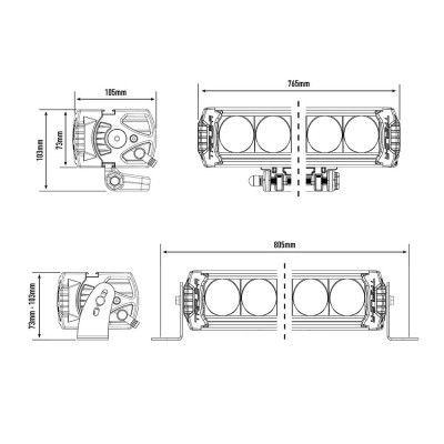 Rampe de led LAZER TRIPLE-R 16 ELITE