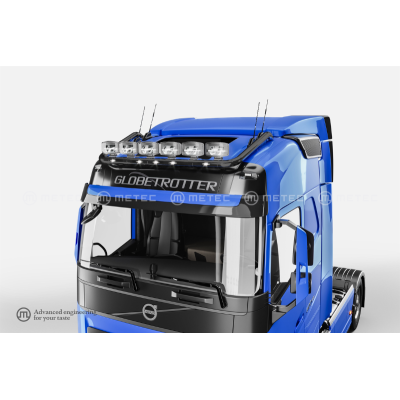 RAMPE DE TOIT NOIR VOLVO FH5 FH4 FM4 FMX4 (6 FEUX) GLOBE & GLOBE XL AVEC LEDS