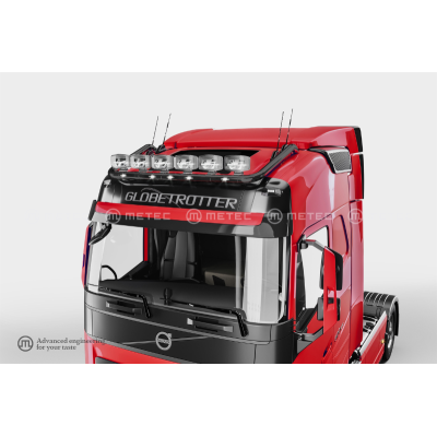 RAMPE DE TOIT NOIR 6 FEUX AVEC LEDS VOLVO FH AERO GLOBE & GLOBE XL