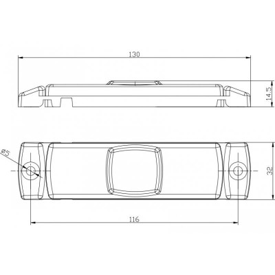 FEUX DE GABARIT EXTRA PLAT 12 / 24 VOLTS 