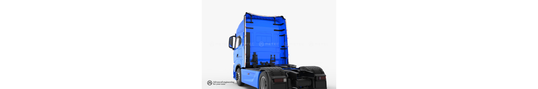 22H22 - Vente d'accessoires tuning pour poids-lourds : Rampe dos de cabine IVECO S-WAY